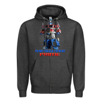 Charcoal Heather optimus prime 2 Zipper Hoodie - lanVoArt