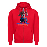 Red optimus prime 2 Zipper Hoodie - lanVoArt