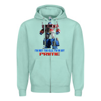 Seafoam optimus prime 2 Zipper Hoodie - lanVoArt