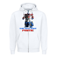 White optimus prime 2 Zipper Hoodie - lanVoArt