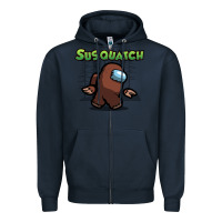 Navy susquatch gift nature Zipper Hoodie - lanVoArt