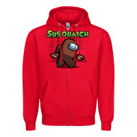Red susquatch gift nature Zipper Hoodie - lanVoArt