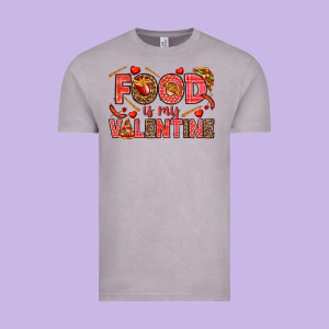 Food Is My Valentine Vintage Tee Designed By Howdyjamesfarm