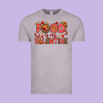Food Is My Valentine Vintage Tee Designed By Howdyjamesfarm