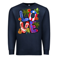 Navy puerto rico love Premium Sweatshirt - Artiststas