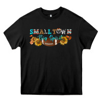 Black small town big spirit Heavy Core Tee - BundleAndBundleShop