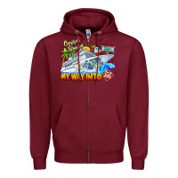 Burgundy 2024 Cruisin Zipper Hoodie - CowhideDigitalArt