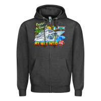 Charcoal Heather 2024 Cruisin Zipper Hoodie - CowhideDigitalArt