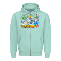 Seafoam 2024 Cruisin Zipper Hoodie - CowhideDigitalArt