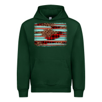 Forest Green leopard serape background Urban Hoodie - BarkalooDesign