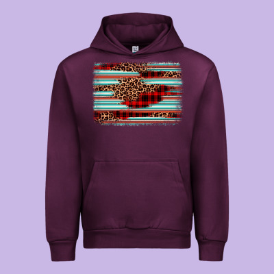 Leopard Serape Background Urban Hoodie Designed By Barkaloodesign