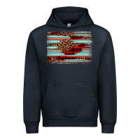 Navy leopard serape background Urban Hoodie - BarkalooDesign