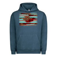Pigment Midnight Navy leopard serape background Urban Hoodie - BarkalooDesign