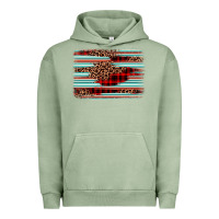Pigment Oil Green leopard serape background Urban Hoodie - BarkalooDesign