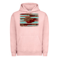 Pigment Salmon leopard serape background Urban Hoodie - BarkalooDesign