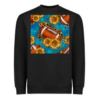 Black american football with leopard Heavyweight Sweatshirt - BundleAndBundleShop