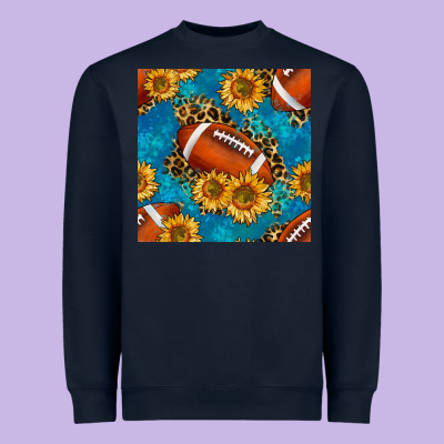 American Football With Leopard Heavyweight Sweatshirt Designed By Bundleandbundleshop