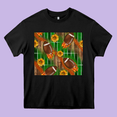 American Football With Sunflower Tumbler Heavy Core Tee Designed By Bundleandbundleshop