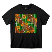 Black american football with sunflower tumbler Heavy Core Tee - BundleAndBundleShop