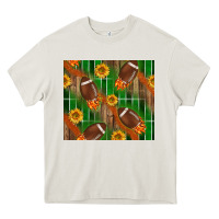 Cream american football with sunflower tumbler Heavy Core Tee - BundleAndBundleShop