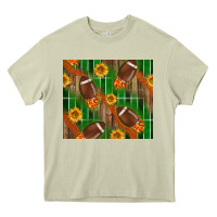 Mossy american football with sunflower tumbler Heavy Core Tee - BundleAndBundleShop