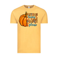 Vintage Mustard Autumn leaves and pumpkin please Vintage Tee - RanaPortraitStore