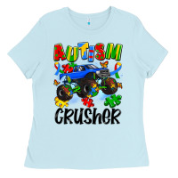Baby Blue autism crusher Ladies Tee - Artiststas