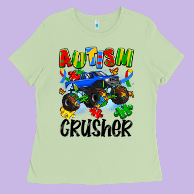 Autism Crusher Ladies Tee Designed By Artiststas
