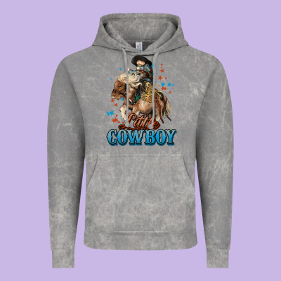 Little Cowboy Midilli Horse Kid Boy Vintage Hoodie Designed By Howdyjamesfarm