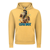 Vintage Mustard Little Cowboy Midilli Horse kid boy Vintage Hoodie - HowdyJamesFarm