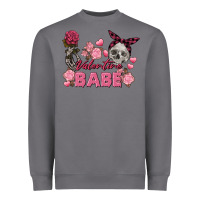 Storm Valentine Babe Valentine's Day Skull Heavyweight Sweatshirt - FaDigitalArtStudio