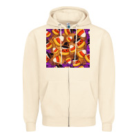 Sandshell Candy Pattern Zipper Hoodie - CowhideDigitalArt
