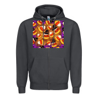 Smoke Candy Pattern Zipper Hoodie - CowhideDigitalArt