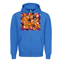 True Royal Candy Pattern Zipper Hoodie - CowhideDigitalArt