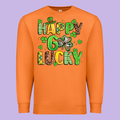 Happy Go Lucky Premium Sweatshirt Designed By Artiststas