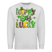 Dove Grey happy go lucky Premium Sweatshirt - Artiststas
