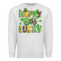 Oatmeal Heather happy go lucky Premium Sweatshirt - Artiststas