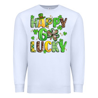 White happy go lucky Premium Sweatshirt - Artiststas