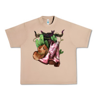 Burro Cowgirl boots hat horns cactus Urban Heavy Tee - HowdyJamesFarm