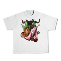 Lunar Rock Cowgirl boots hat horns cactus Urban Heavy Tee - HowdyJamesFarm