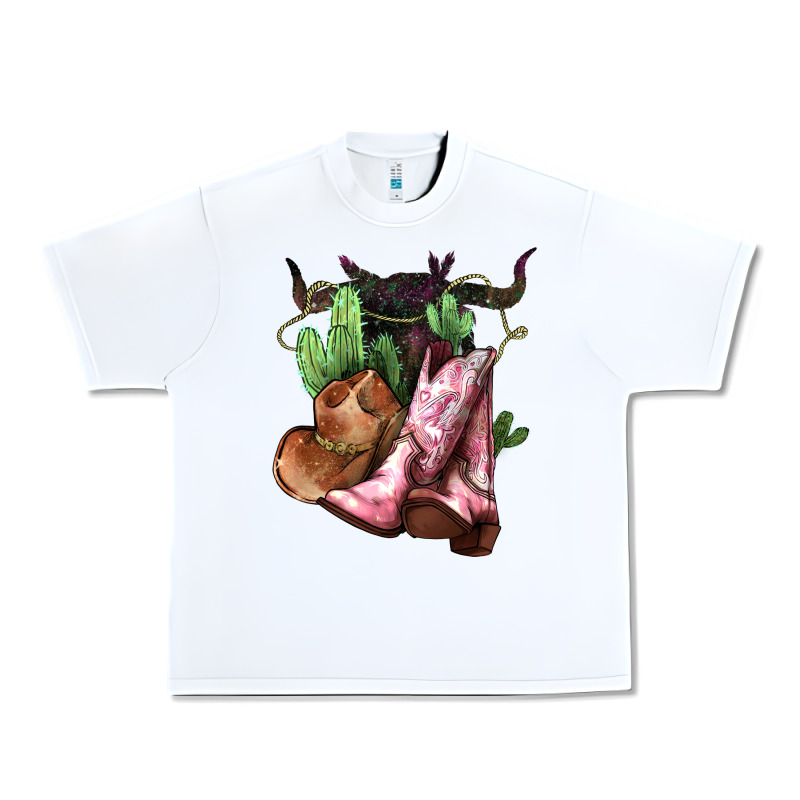 Cowgirl Boots Hat Horns Cactus Urban Heavy Tee by HowdyJamesFarm | Teevron