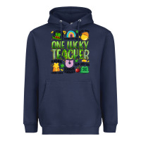 Navy one lucky teacher lucky charm Heavyweight Hoodie - Artiststas