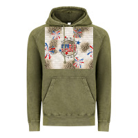 Vintage Olive usa land of the free because of the brave Vintage Hoodie - TumblerDesignByShophia