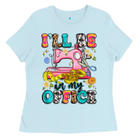 Baby Blue i'll be in my office Ladies Tee - Artiststas