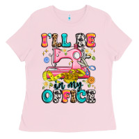 Bubblegum Pink i'll be in my office Ladies Tee - Artiststas