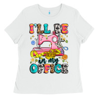 White i'll be in my office Ladies Tee - Artiststas