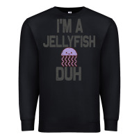 Black i m a jellyfish duh halloween costume Premium Sweatshirt - lanVoArt