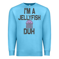 Ocean Blue i m a jellyfish duh halloween costume Premium Sweatshirt - lanVoArt