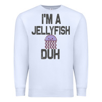 White i m a jellyfish duh halloween costume Premium Sweatshirt - lanVoArt