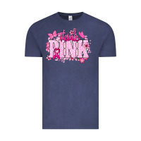 Vintage Denim Think pink Cancer Awareness Vintage Tee - HowdyJamesFarm
